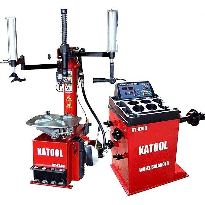 Katool Tire Changer KT-T830 & Wheel Balancer KT-B700 Combo w/ adaptors