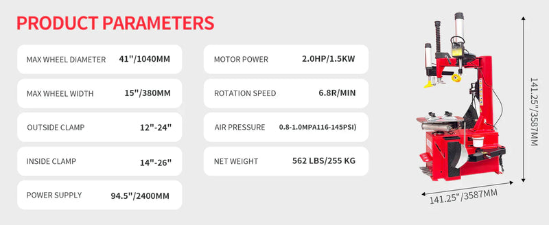 Katool KT-T830 Wheel Clamp Tire Changer Machine