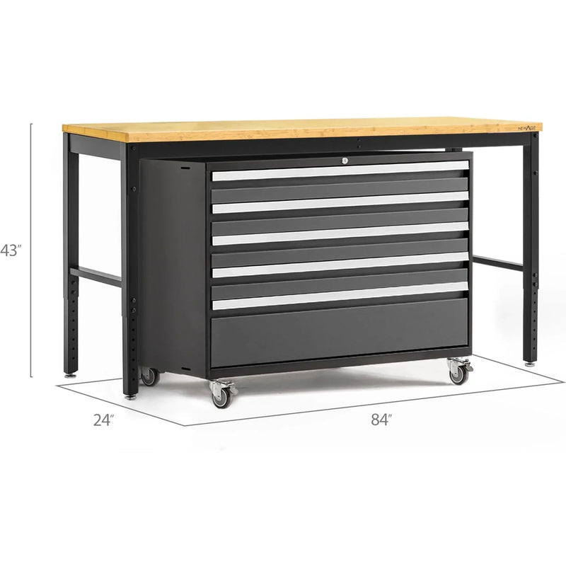 NewAge Pro 3.0 Series 42" Tool Cabinet And 84" Workbench With Worktop