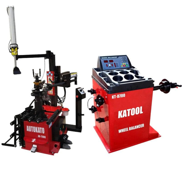 Katool KT-T900 & KT-B700 Tire Changer & Wheel Balancer Combo w/ adaptors