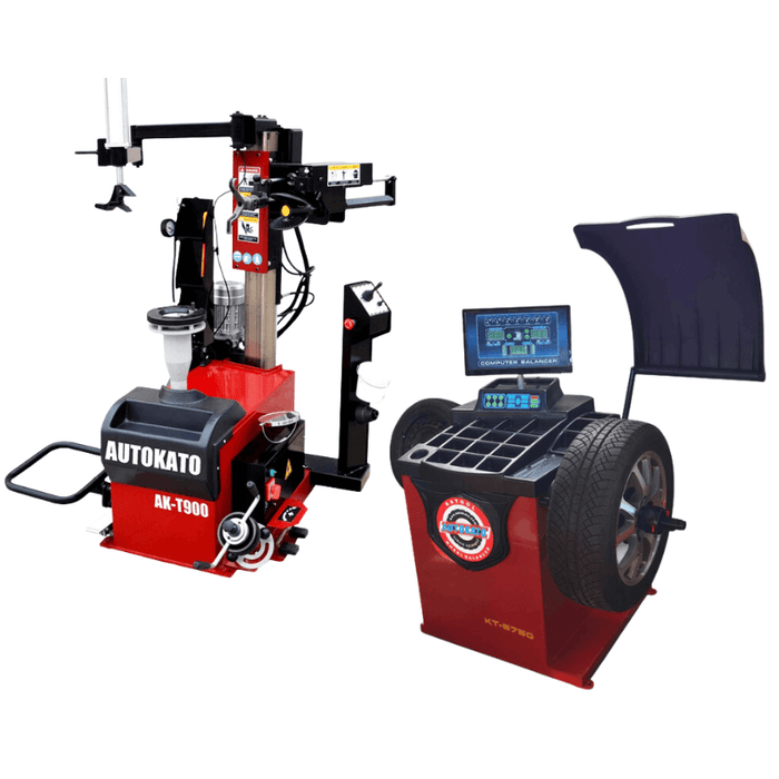 Katool KT-T900 Tire Changer with Wheel Balancer KT-B750 Combo w/ adaptors