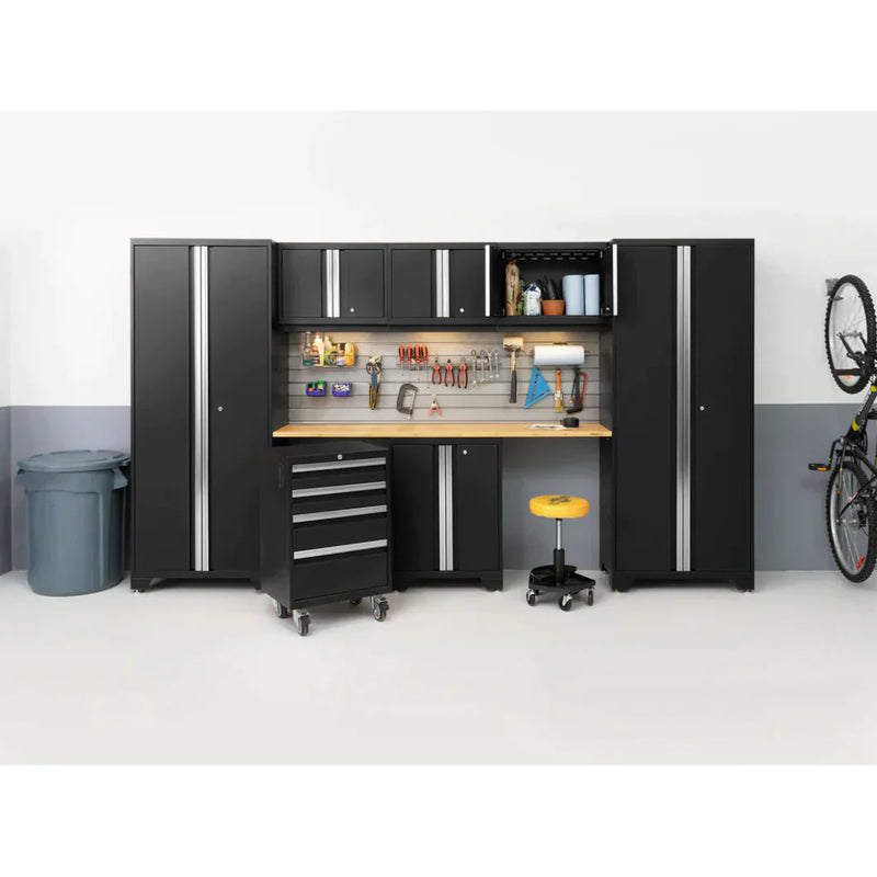 NewAge Bold 3.0 Series 9 Piece Cabinet Set With 2 Base, Tool, Wall Cabinets and 30 in. Lockers