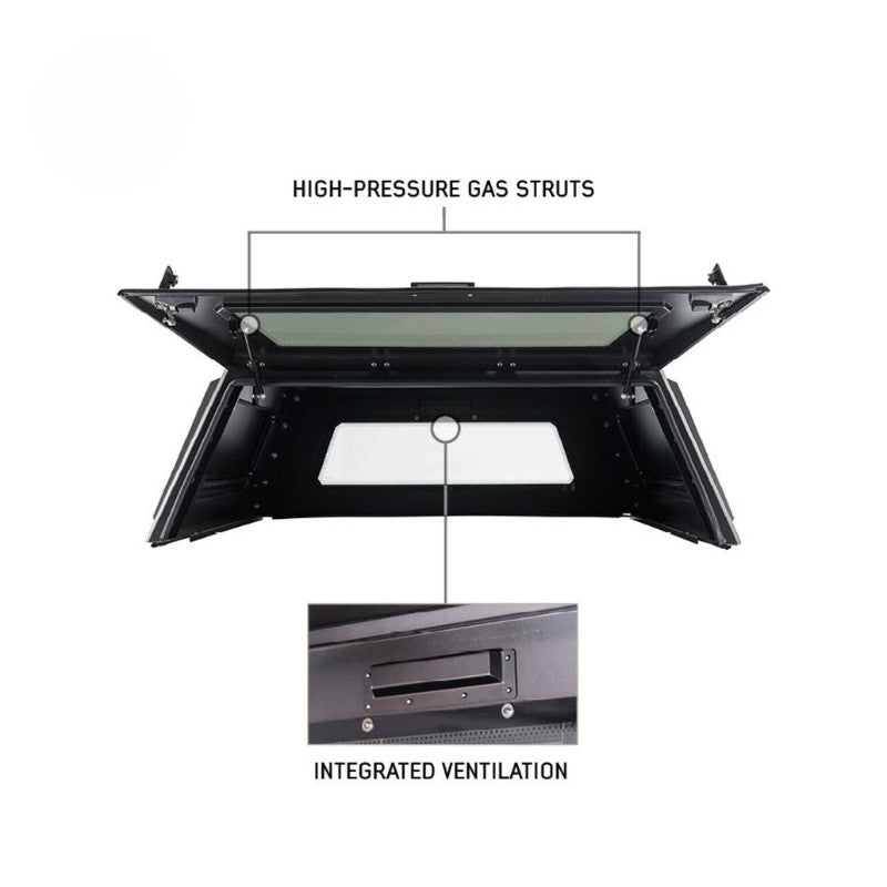 OVS Expedition Truck Cap For 2019-2023 Ford Ranger 5 Ft Bed - 70100006